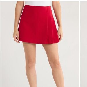 Alice + Olivia Red Asymmetrical Skirt Semira size 0 Red